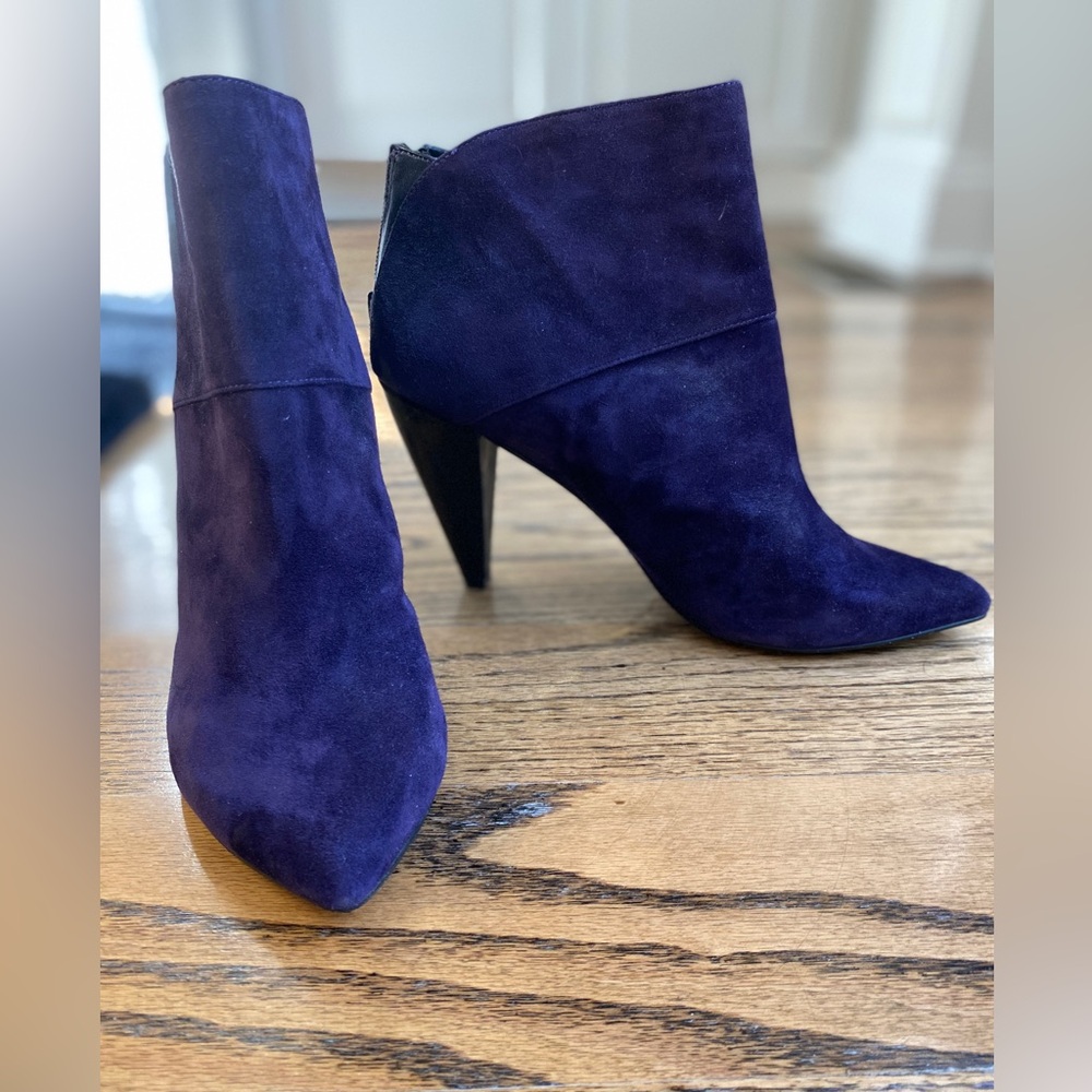 Dolce Vita Suede Ankle Boots, Purple, Size 9